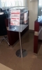 dubai sign display stand crowed control Q stands  Barrier and Queue Up Control System. Queue Up Stand - Crowd control barriers aka Q Stand are sold as portable folding free standing raffle box suggection box feedbak box acrylic products